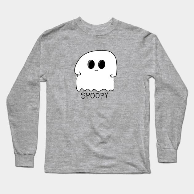 Spoopy Ghost Long Sleeve T-Shirt by novabee